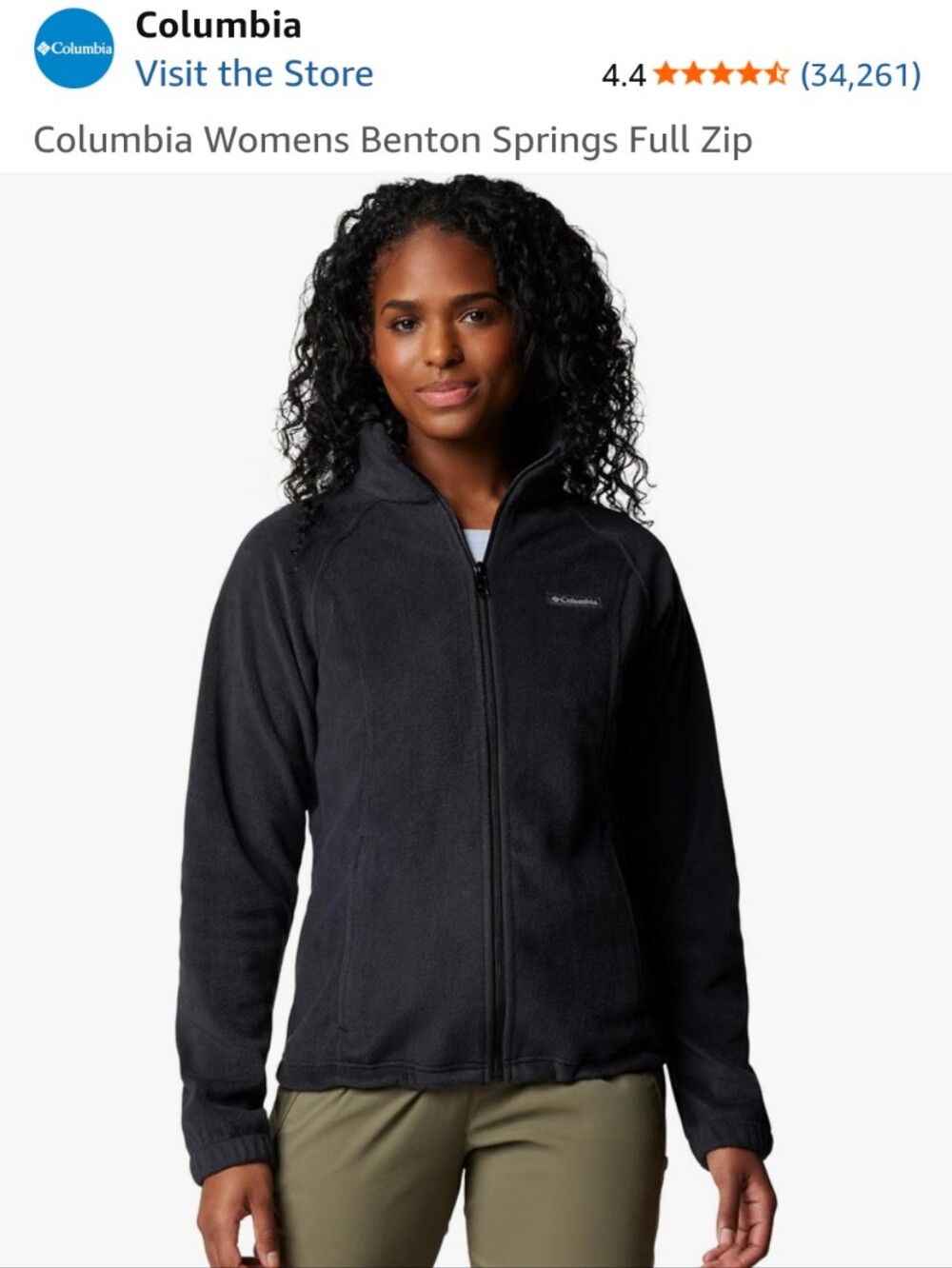 Columbia Women’s Benton Springs Full Zip Fleece Jacket - Black